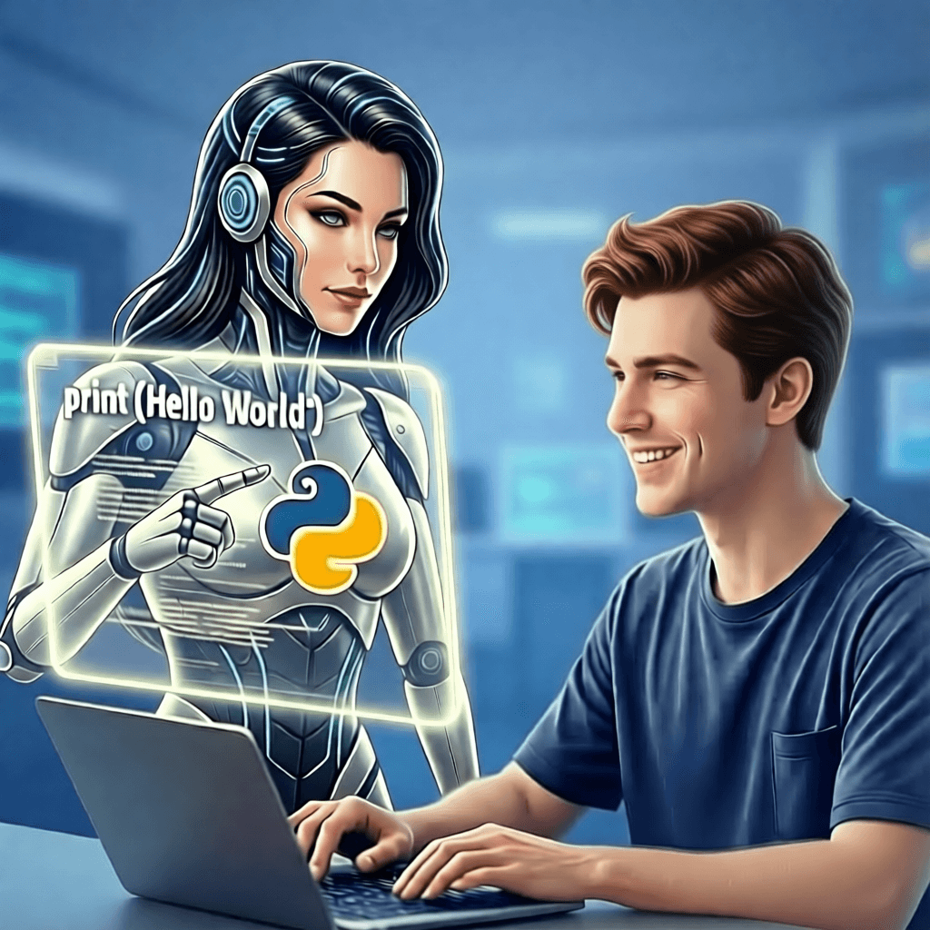 ИИ-наставник помогает студенту писать код на Python